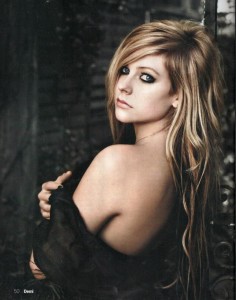 Avril Lavigne sexy skirt