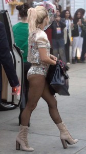 Lady Gaga in sexy silver costume