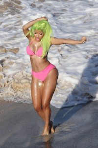 Nicki Minaj on beach