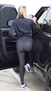 Khloe Kardashian sexy booty in spandex