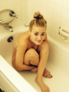 AJ Michalka at bath