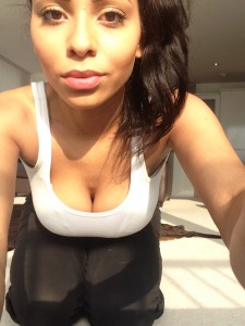 Chanel Brown hot cleavage