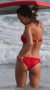 Myleene Klass red bikini