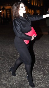Nigella Lawson tight black skirt
