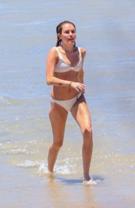 Miley Cyrus in white bikini