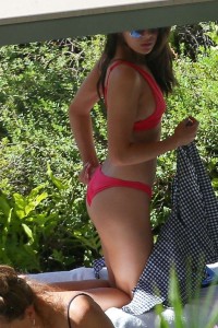 *EXCLUSIVE* Hailee Steinfeld looks hot poolside in a pink bikini