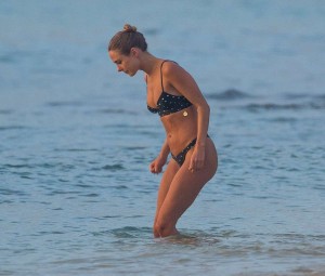 EXCLUSIVE: Kimberley Garner and friends are spotted on the beach in Barbados