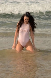 Natasha Blasick wet swimsuit