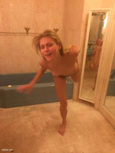Allegra Carpenter bathroom nude